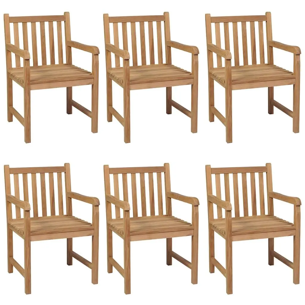 Teak Wood Garden Dining Set 7 Piece Table Chairs Outdoor Indoor Furniture Brown