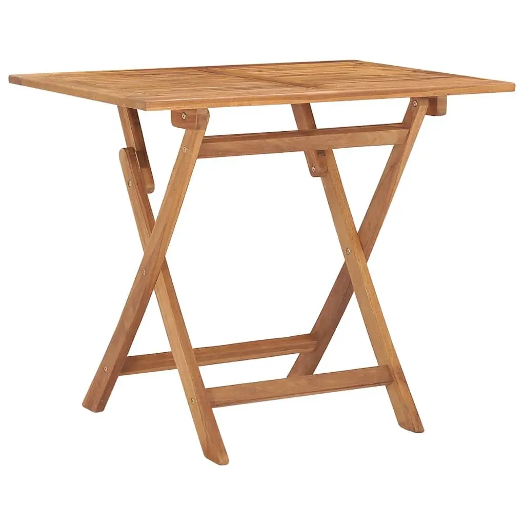 5 Piece Folding Outdoor Dining Set Teak Wood Garden Furniture Patio