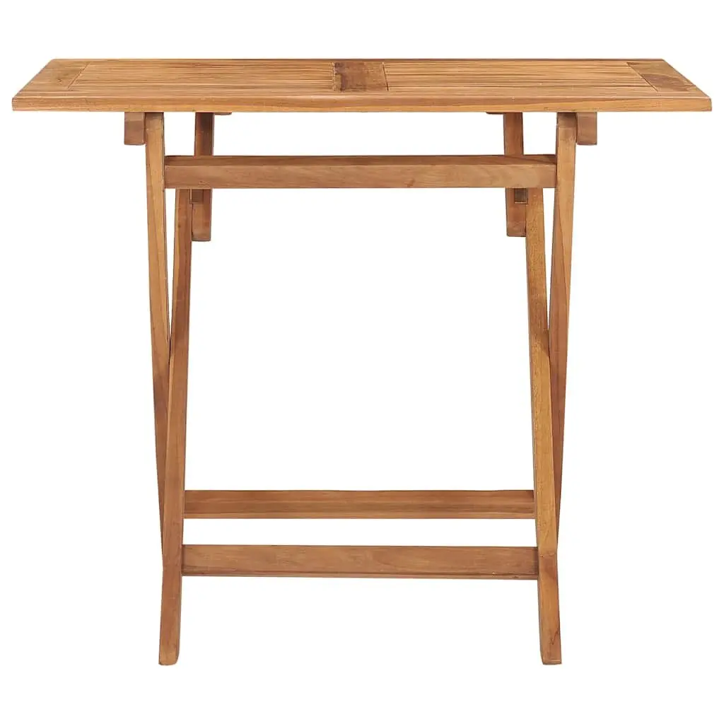 5 Piece Folding Outdoor Dining Set Teak Wood Garden Furniture Patio
