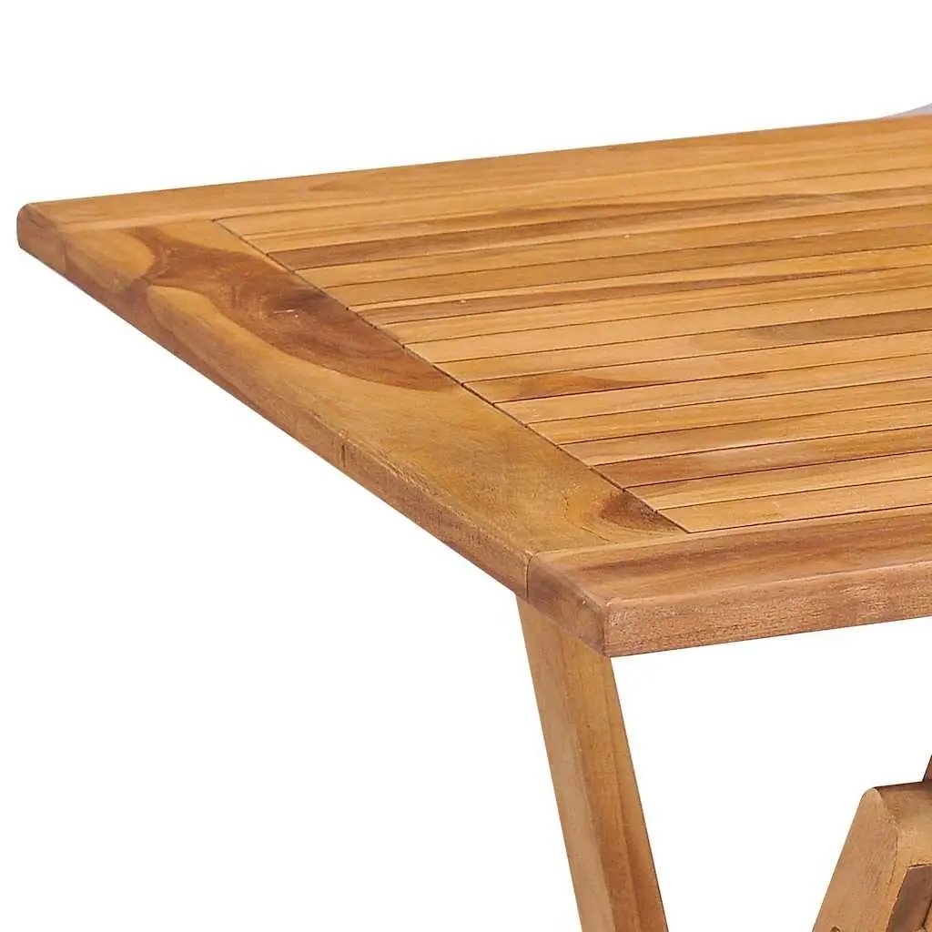 5 Piece Folding Outdoor Dining Set Teak Wood Garden Furniture Patio