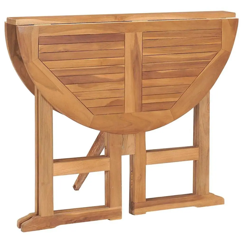 Outdoor Dining Set Garden Patio 5 Piece Folding Teak Wood Table Chairs
