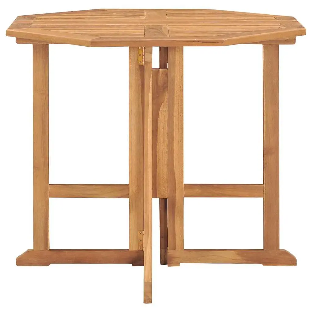 5 Piece Folding Outdoor Dining Set Garden Patio Teak Wood Brown