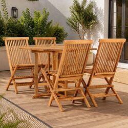 Specifications of 5 Piece Folding Outdoor Dining Set in Teak