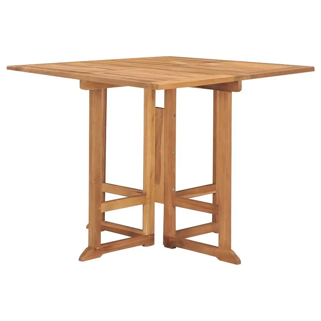 Folding Garden Patio Dining Set Teak Wood 5 Piece Outdoor Table and Chairs