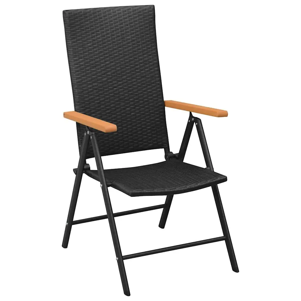 3 Piece Outdoor Garden Dining Set PE Rattan Chairs WPC Table Patio Furniture