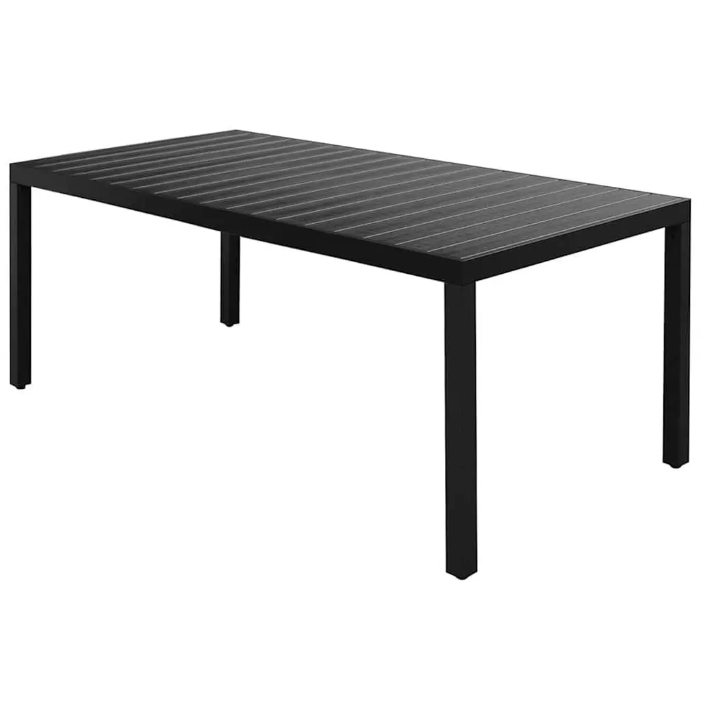 9-Piece Garden Dining Set, Black Finish