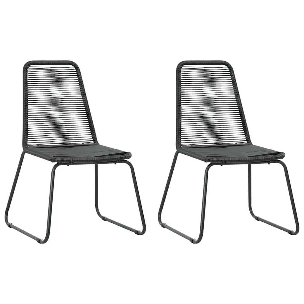 Outdoor Garden Dining Set 3 Piece Black Patio Furniture