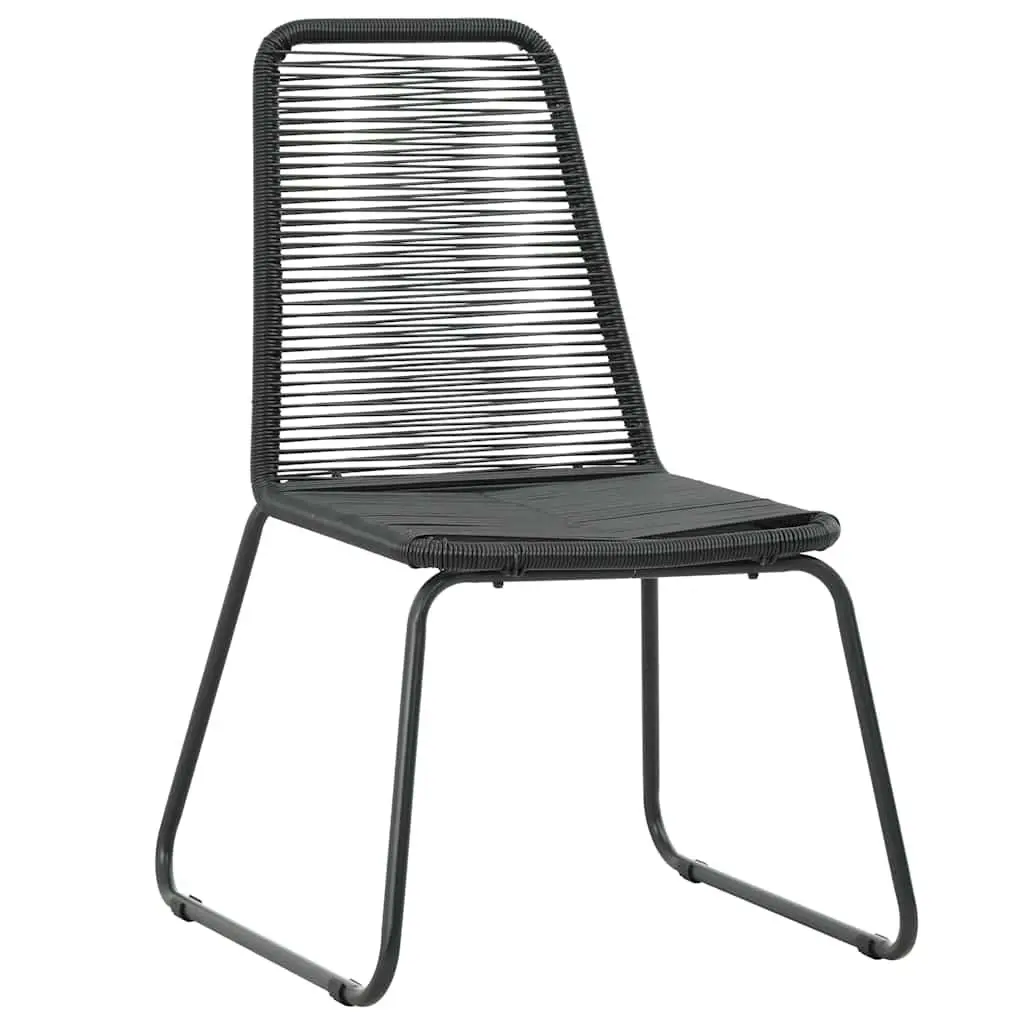 Outdoor Garden Dining Set 3 Piece Black Patio Furniture