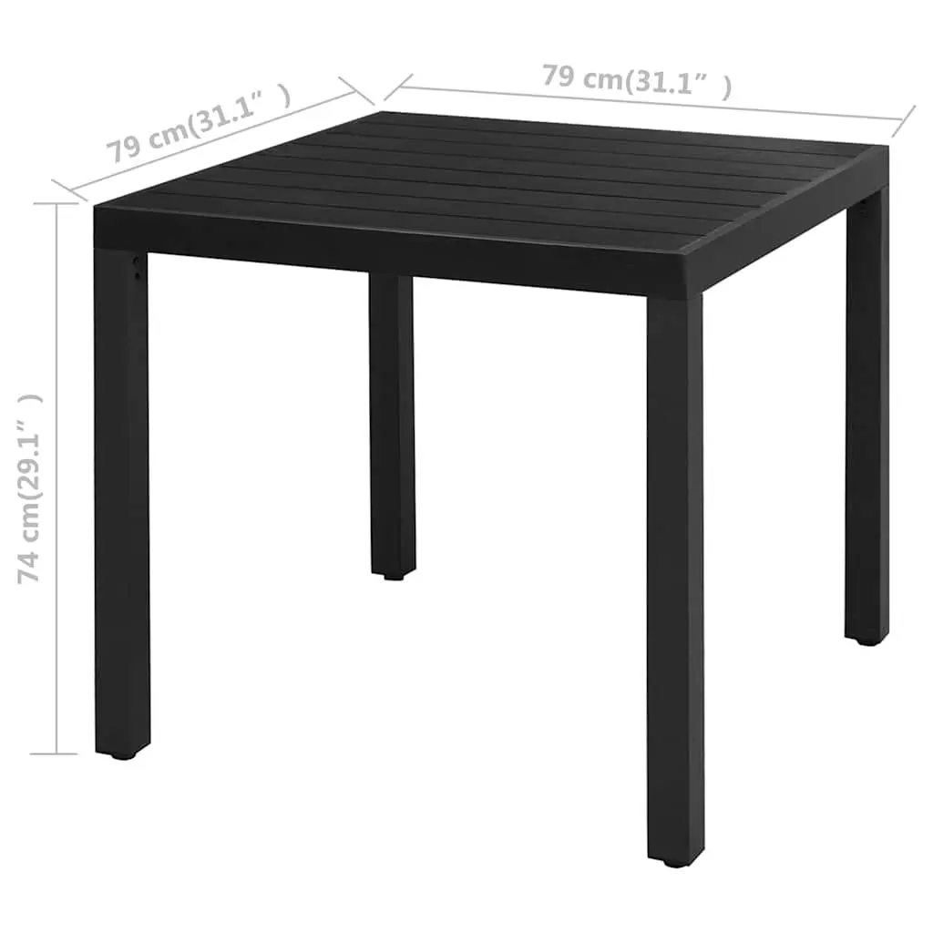 5 Piece Outdoor Dining Set Garden Patio Black Rattan Furniture