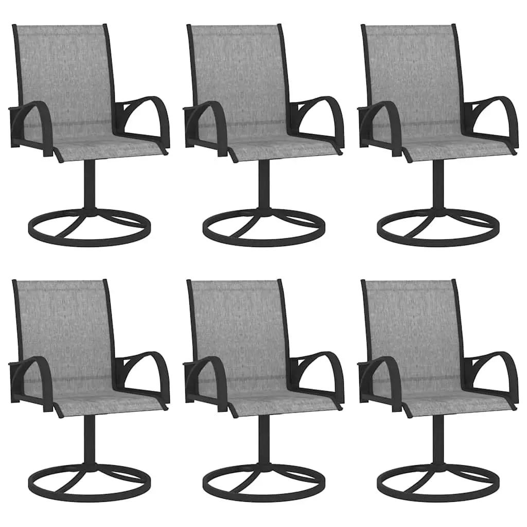 7 Piece Outdoor Garden Dining Set Steel Textilene Chairs Table Patio Furniture