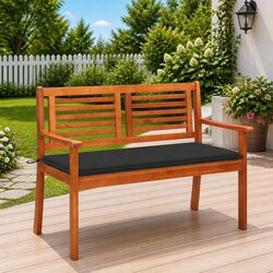 2-Seater Garden Bench Dimensions: 120 cm, Cushion Included