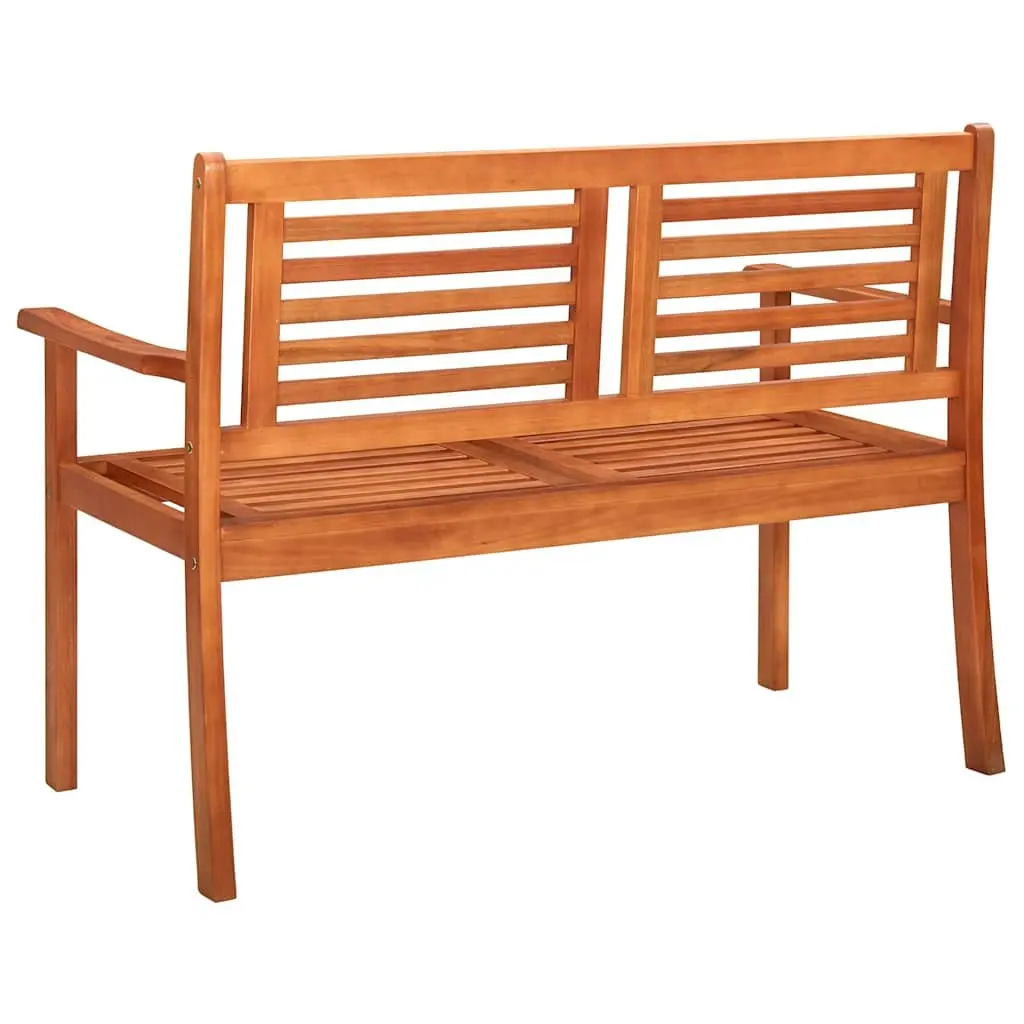2-Seater Garden Bench Outdoor Patio Seating 120cm Solid Wood with Cushion Taupe