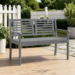120cm Grey Eucalyptus Wood Garden Bench for 2