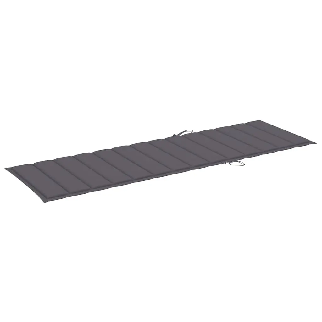 Sun Lounger Garden Chair Adjustable Backrest Footrest with Pull-out Table Grey