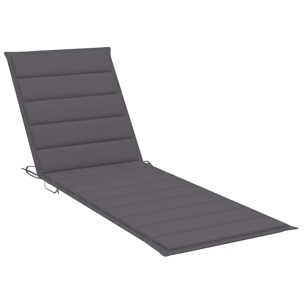Sun Lounger Garden Chair Adjustable Backrest Footrest with Pull-out Table Grey