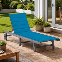 Wooden Sun Lounger with Cushion: Specs & Features