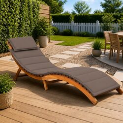 Acacia Wood Sun Lounger: Dimensions, Comfort, and Storage