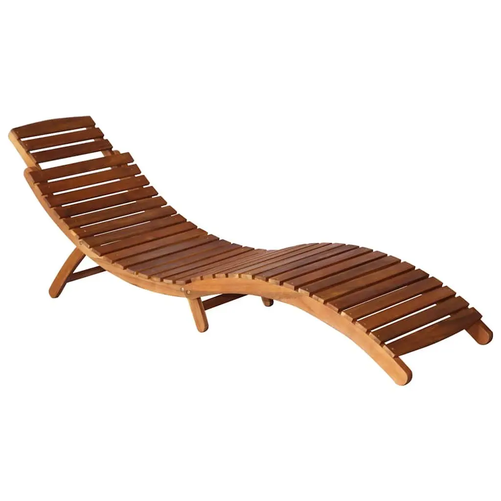 Sun Lounger for Outdoor Garden Patio with Side Table and Cushion
