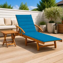 Solid Acacia Sun Lounger with Adjustable Features