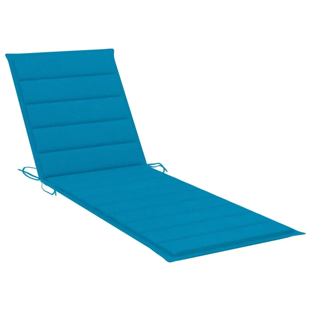Sun Lounger Garden Outdoor Patio Furniture Adjustable Backrest Wheels Acacia