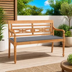 Specifications of 120cm Wooden Outdoor Bench with Cushion