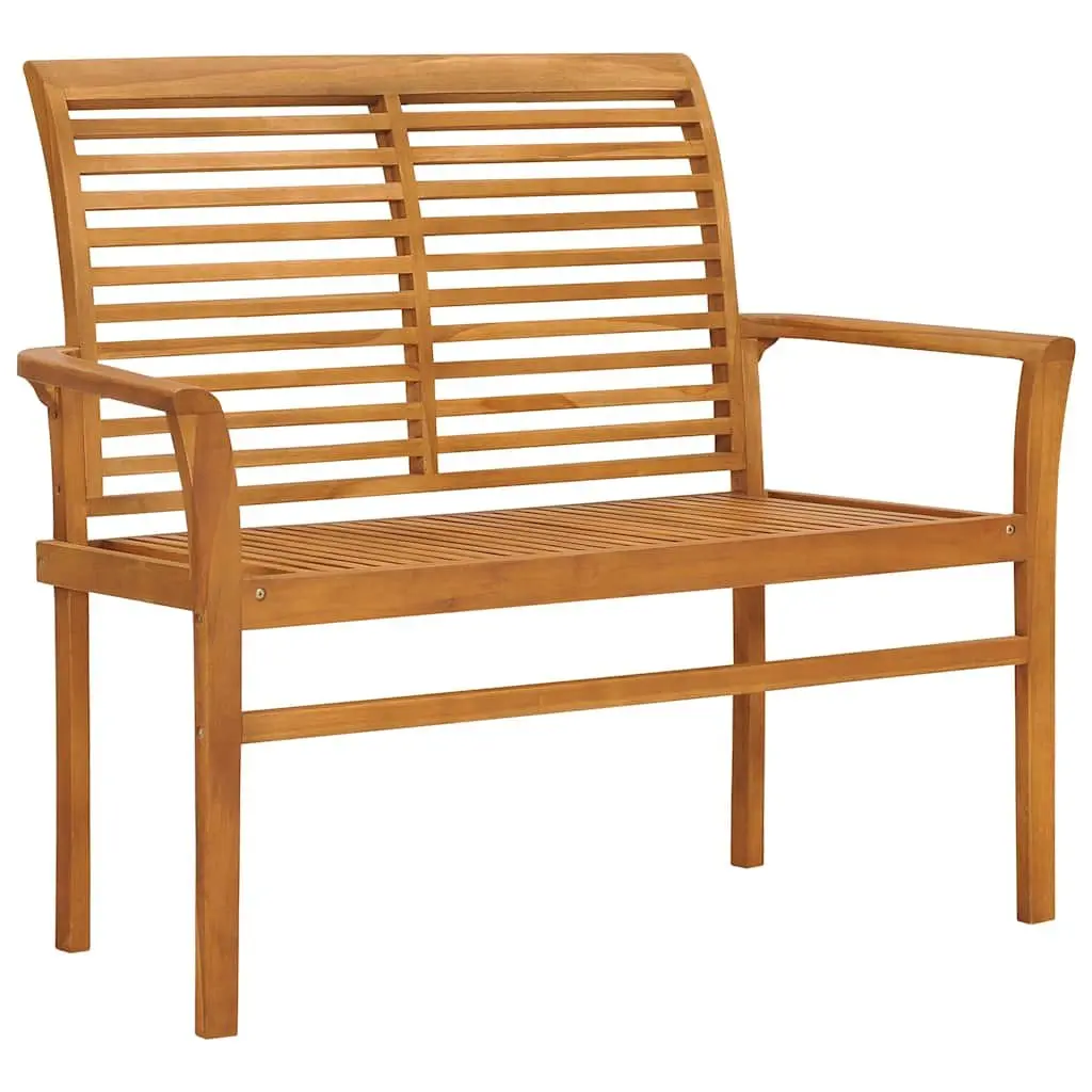 Garden Bench Outdoor Seating Teak Wood 112cm