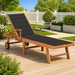 Specifications of Teak Wood Sun Lounger with Cushion