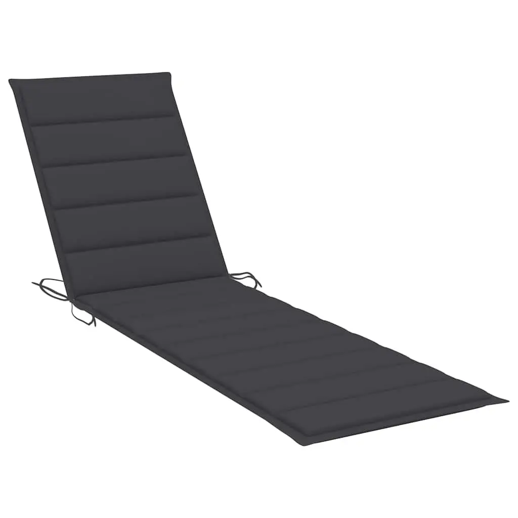 Sun Lounger Outdoor Patio Garden Adjustable Backrest Side Table 2 Wheels