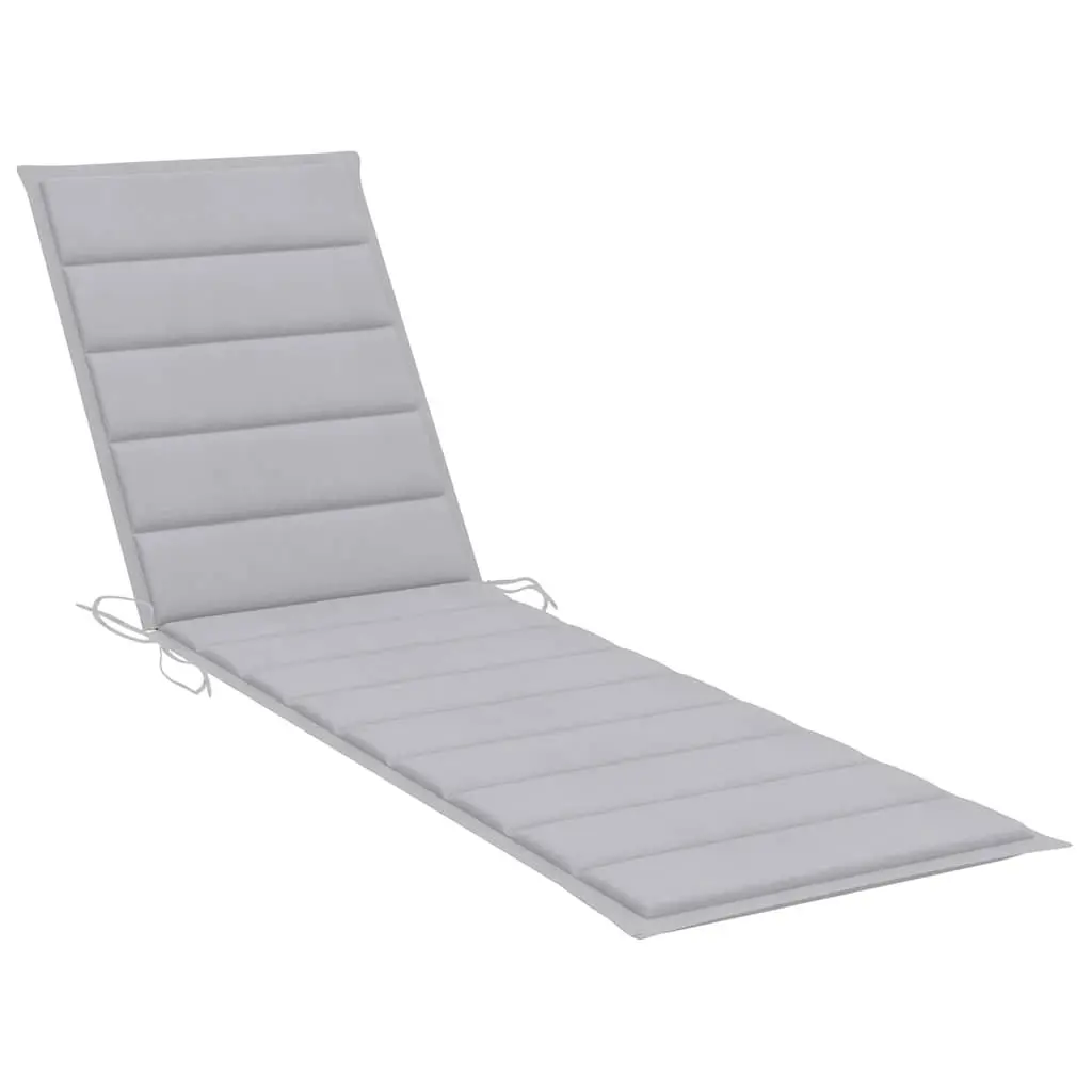 Sun Lounger with Adjustable Backrest, Cushion & Side Table