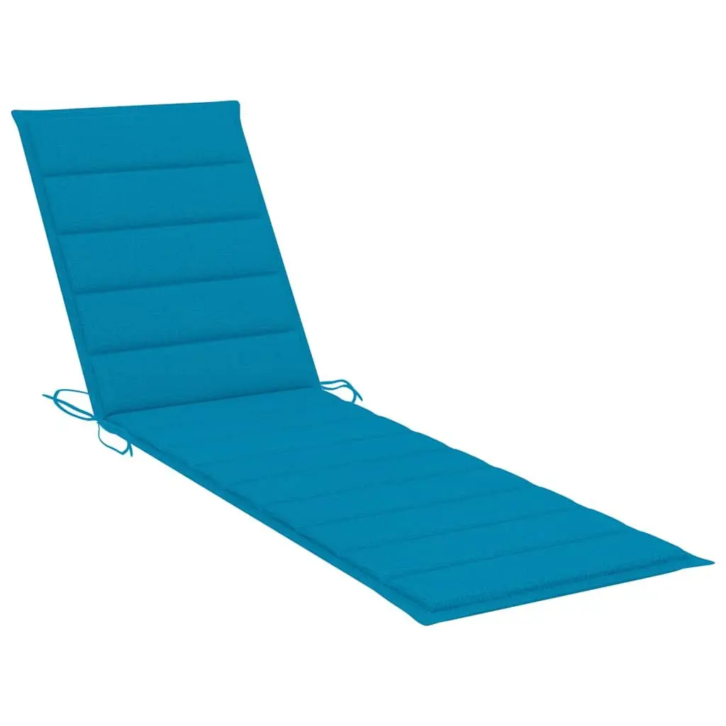 Sun Lounger Outdoor Patio Garden Reclining Lounger with Side Table and Cushion