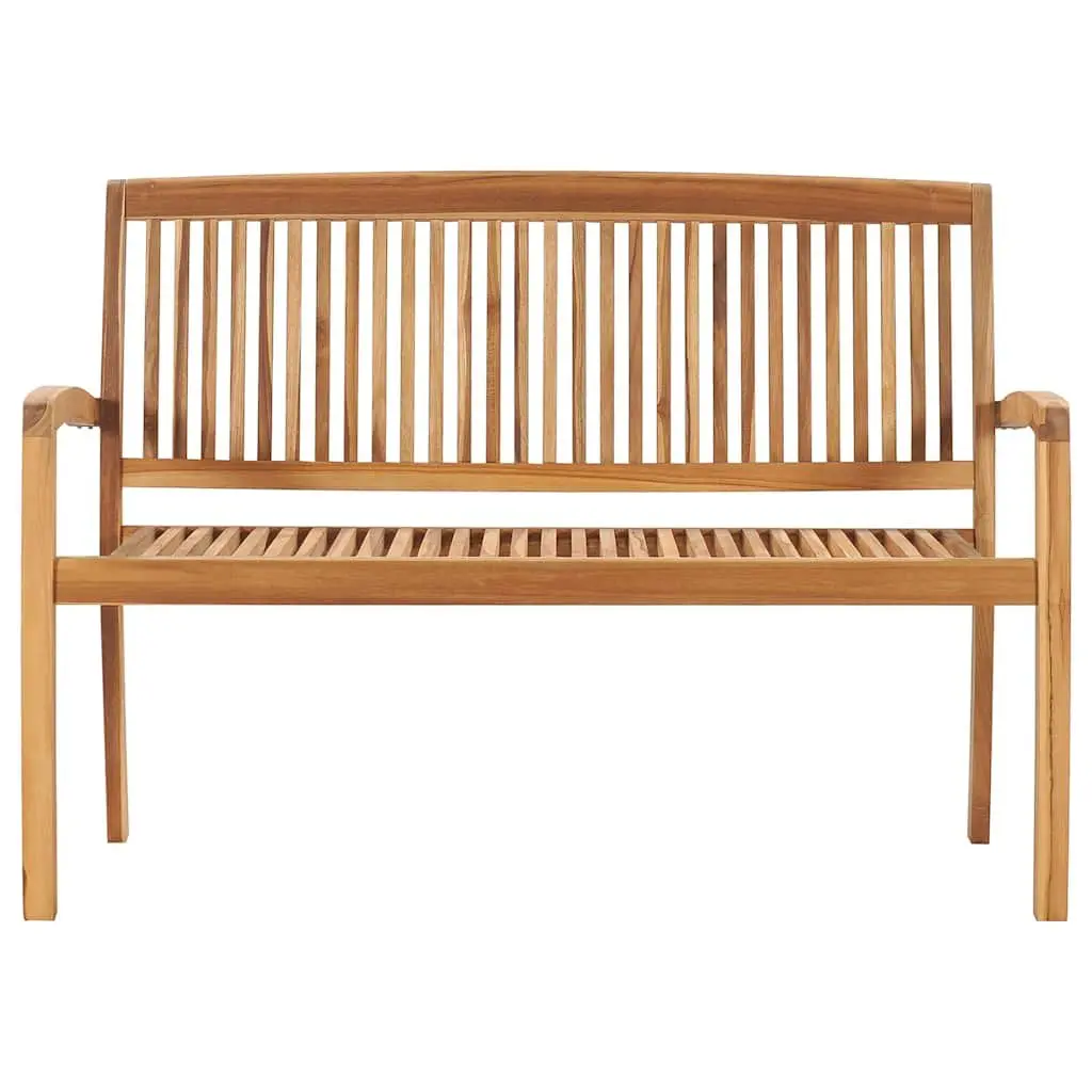 Outdoor Garden Bench 128.5cm Teak Wood Seat with Cushion