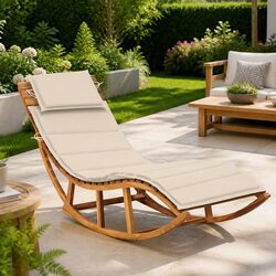 Sun Lounger Rocking Chair Garden Outdoor Furniture Patio Lounging Relaxation