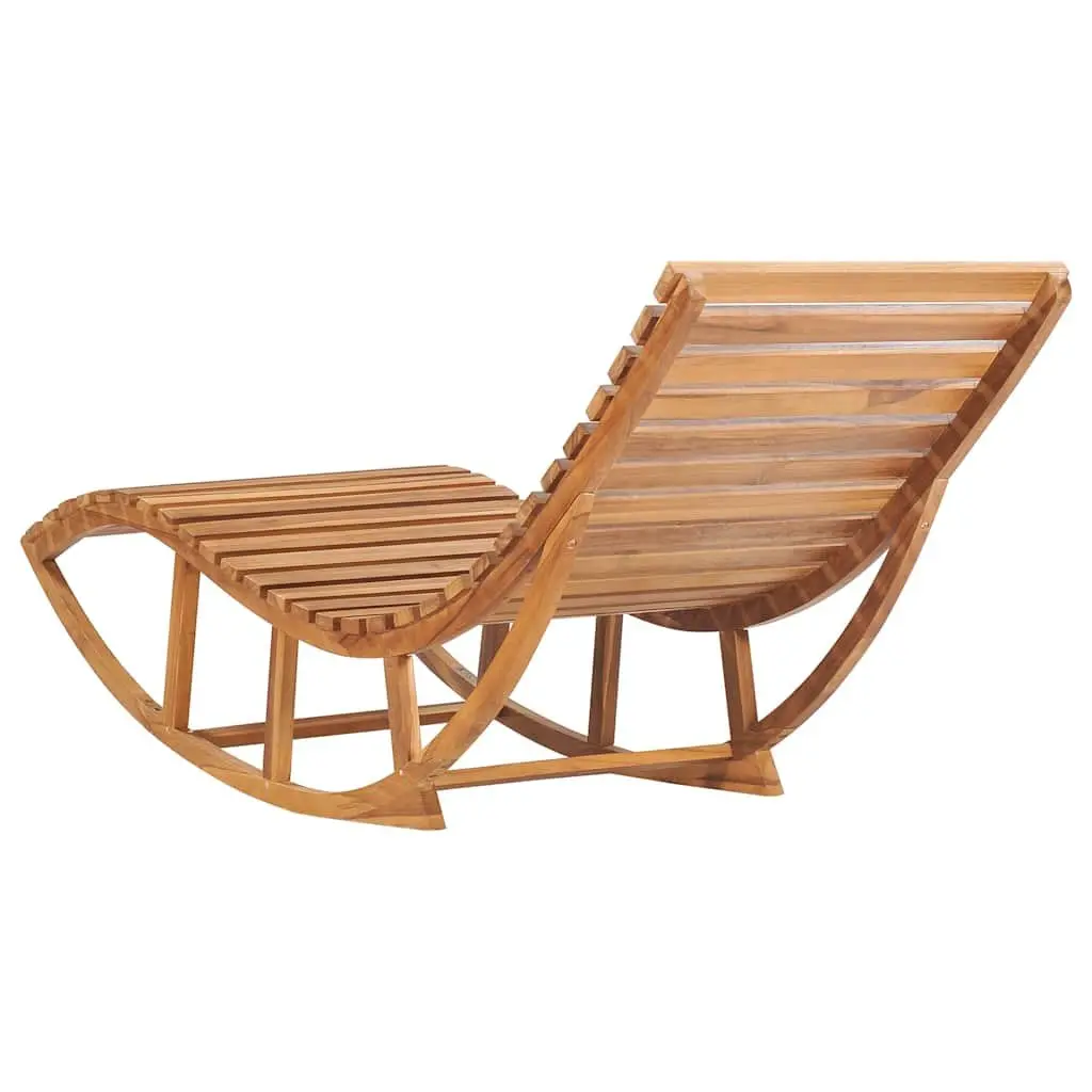 Rocking Sun Lounger with Cushion Outdoor Garden Patio Relaxing Furniture