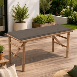 Folding Garden Bench Specs: 118cm Bamboo Seating