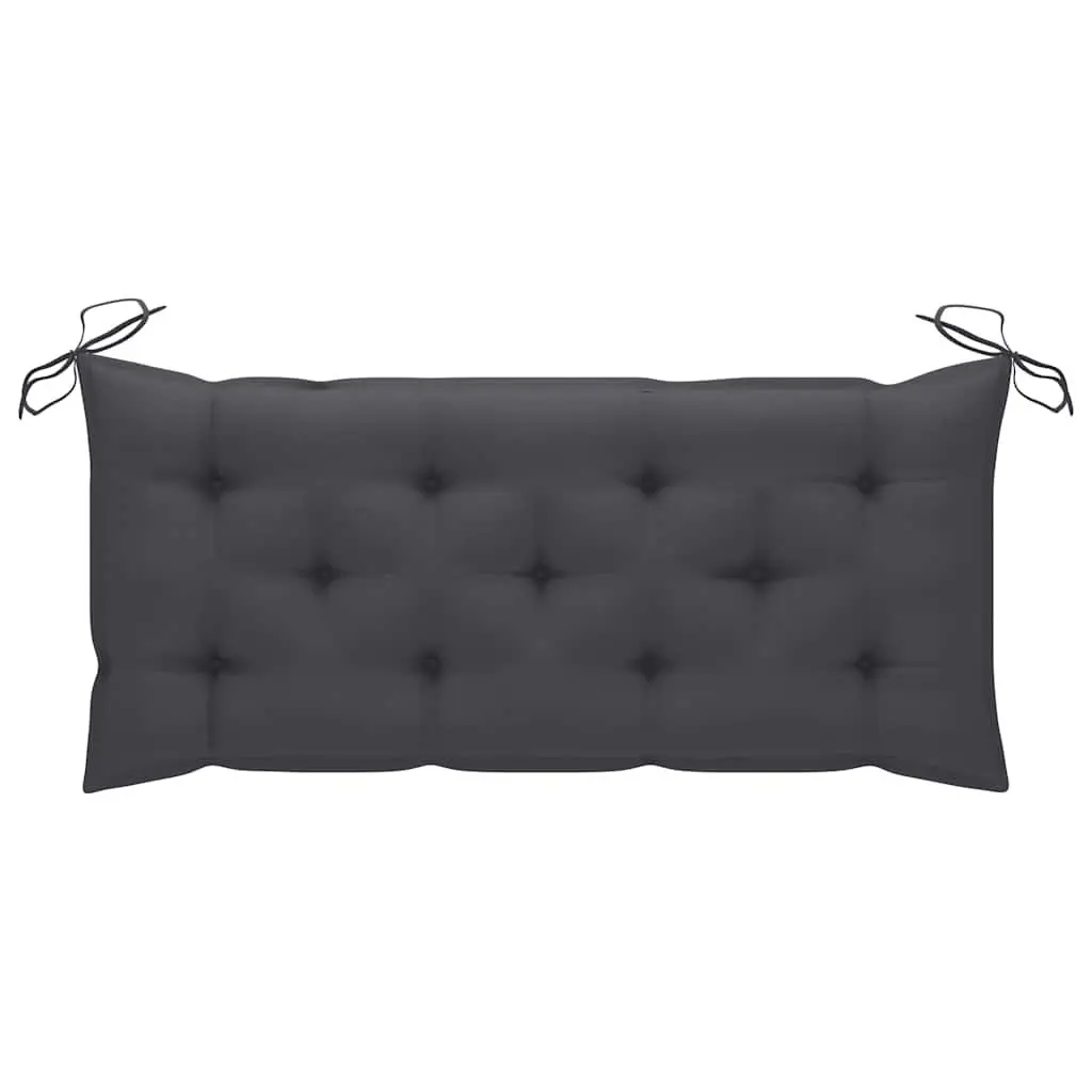 Folding Garden Bench 118cm with Waterproof Cushion