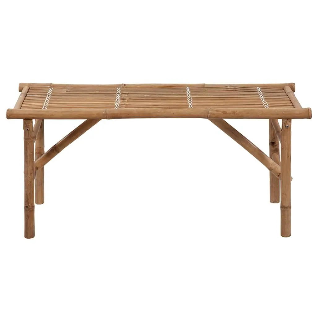 Folding Garden Bench 118cm Outdoor Seating with Cushion Portable Bamboo