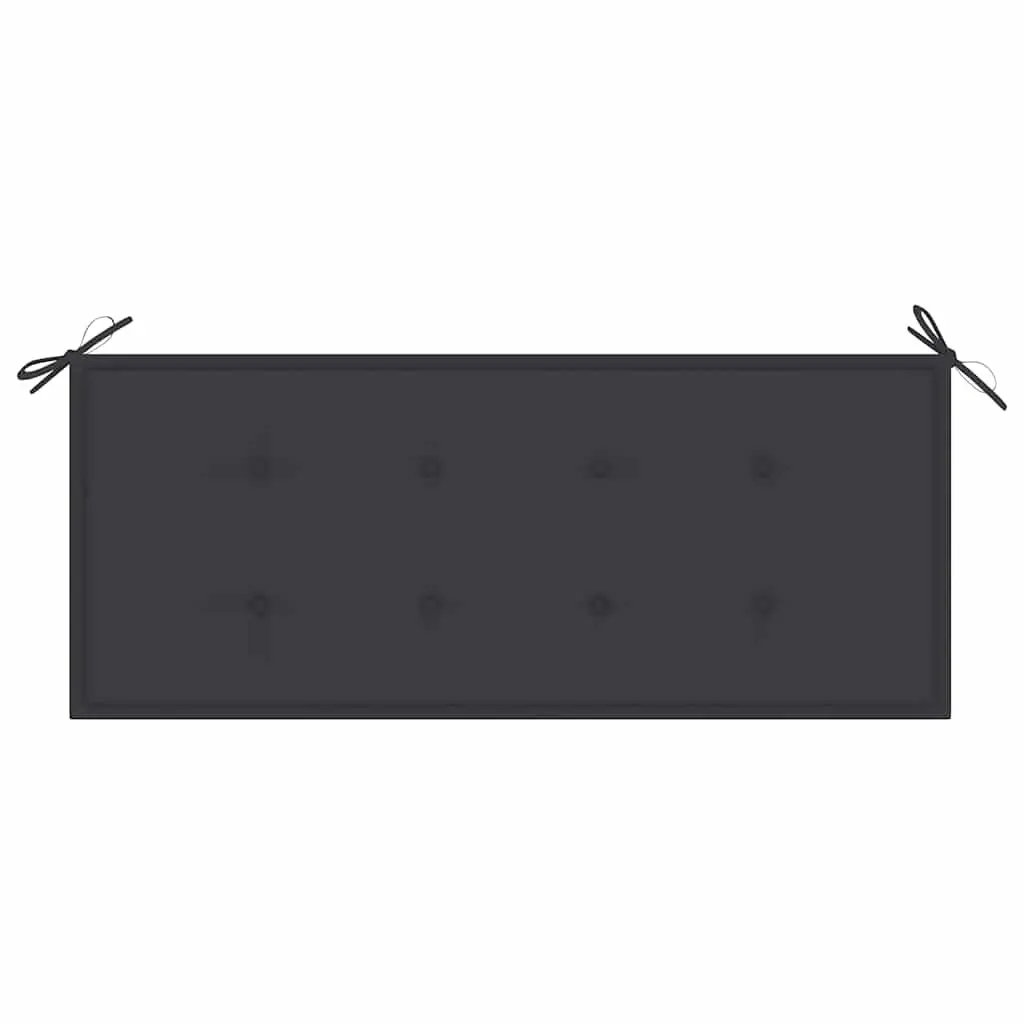 Garden Bench with Cushion 120cm Outdoor Seating Backrest Patio Furniture
