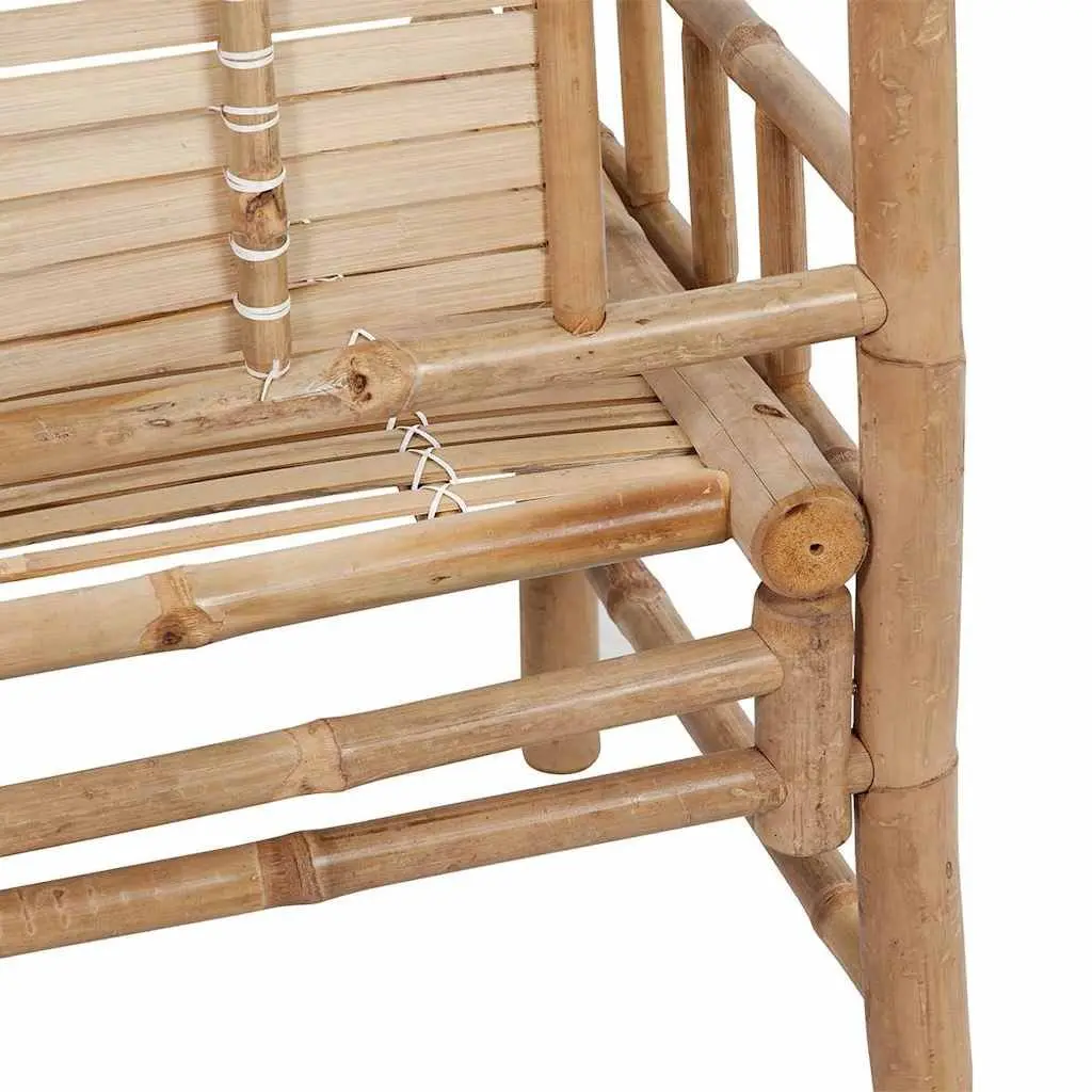 120cm Bamboo Garden Bench with Cushion