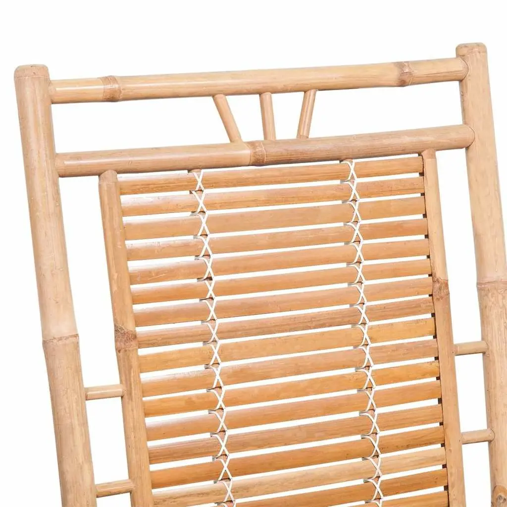 Bamboo Rocking Chair for Garden Patio Brown