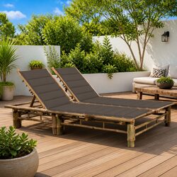 Specifications of 2-Person Bamboo Sun Lounger