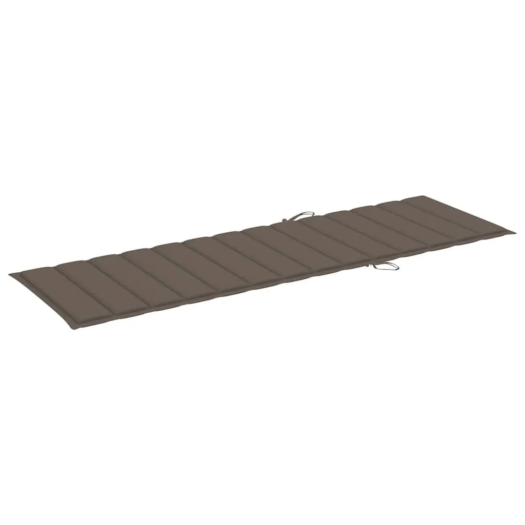 Sun Lounger Outdoor Seating 2 Person Adjustable Backrest Taupe
