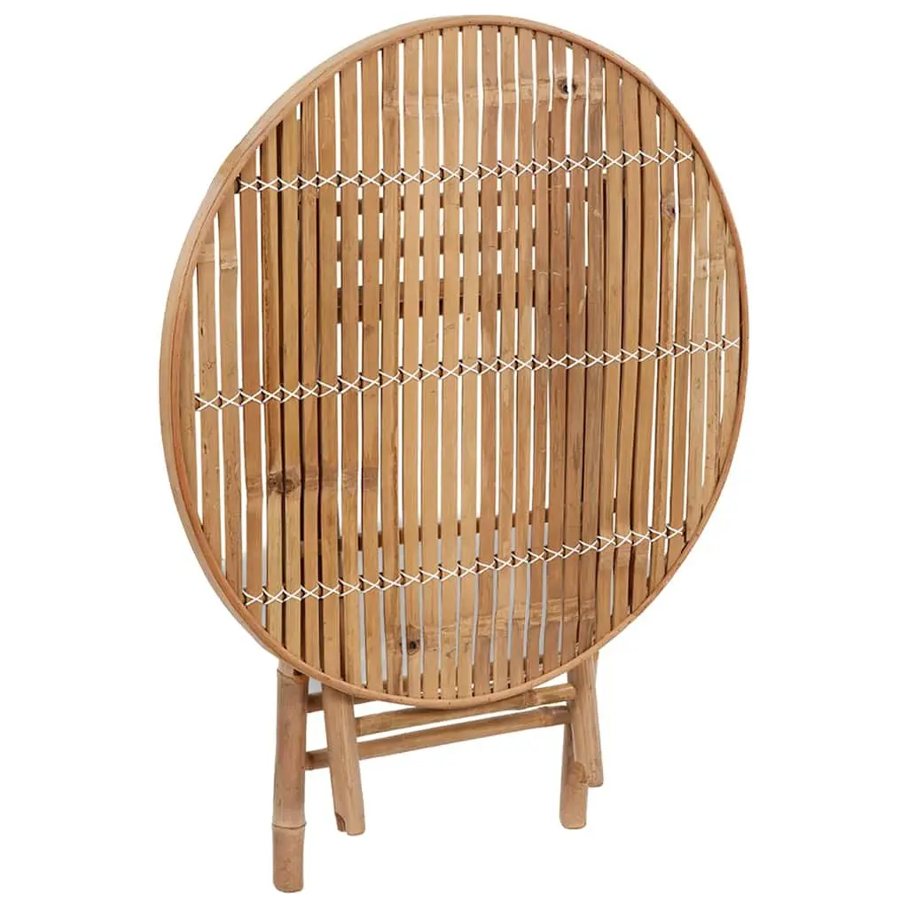 Bamboo Folding Dining Set 5 Piece Outdoor Garden Table with Cushions for Patio Use