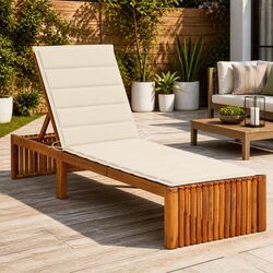 Specifications of Sun Lounger with Cushion in Cream