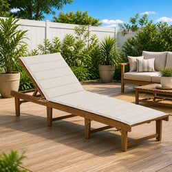 Sun Lounger Specifications: Durable Wooden Outdoor Chair