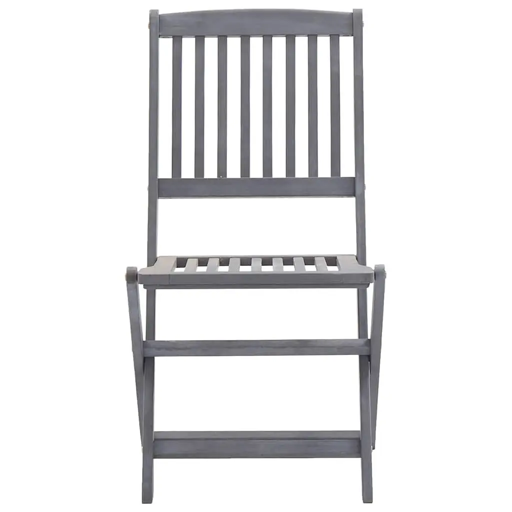 Folding Outdoor Chairs Set 4 Pieces for Garden Patio Size with Cushions Solid Wood