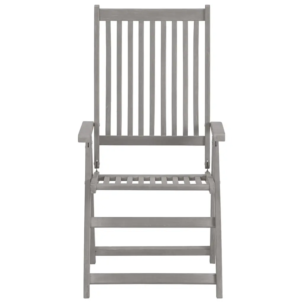Outdoor Reclining Chairs Set 3 Piece Garden Patio Armchairs with Cushions