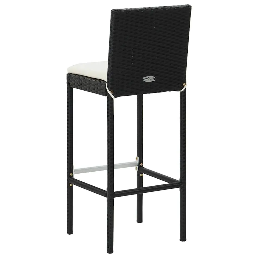 3 Piece Garden Bar Set Outdoor Patio Black
