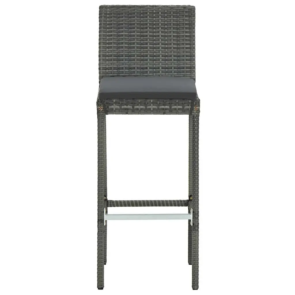 5 Piece Garden Bar Set Outdoor Patio Furniture Grey