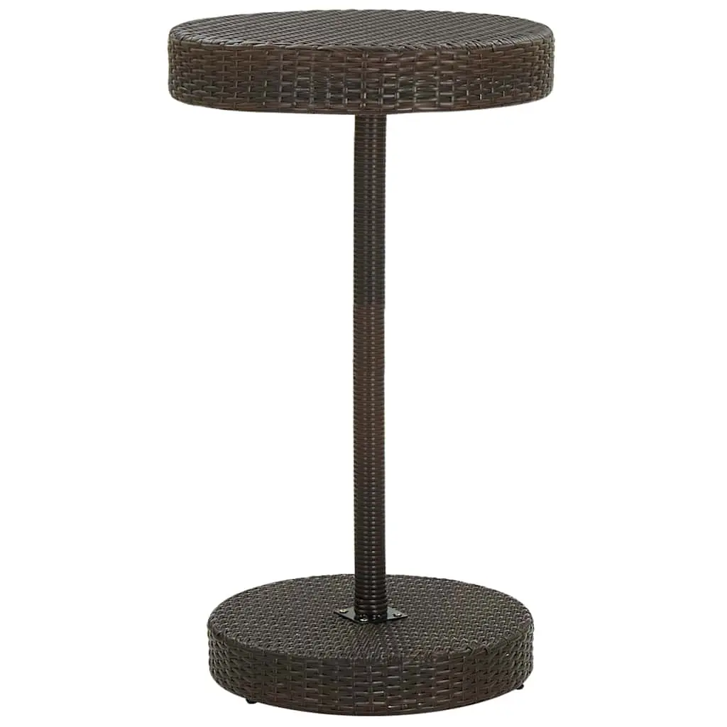 3 Piece Garden Bar Set Poly Rattan Outdoor Bar Table Stools Patio Furniture