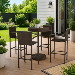 Specifications of 5-Piece Brown Garden Bar Set
